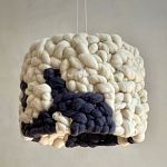 Светильник вязаный из шерсти Черно-белый варинант исполнения - 1 | Loft Concept в Санкт-петербурге