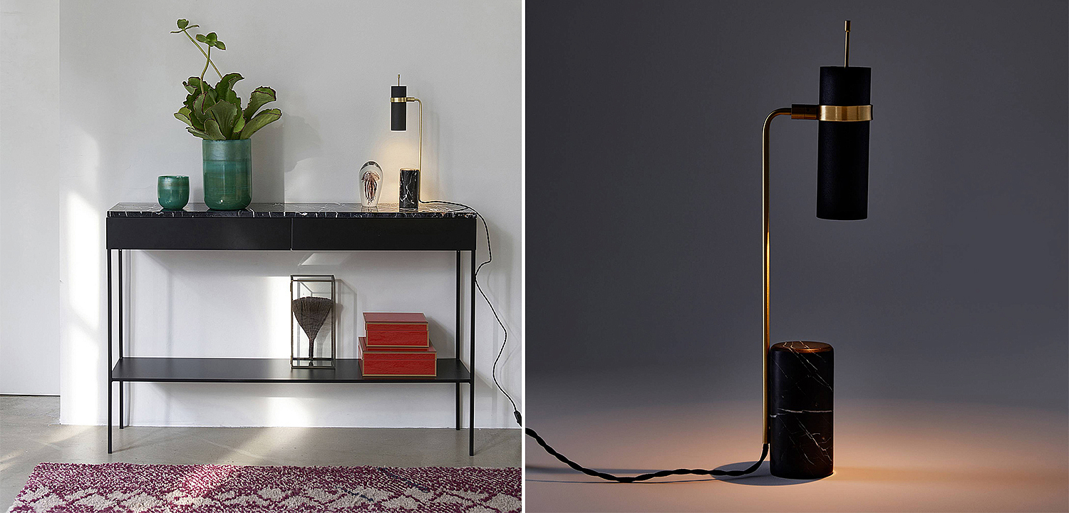 Настольная лампа Detlef Table lamp black marble Настольная лампа Detlef Table lamp black marble - Loft-Concept в Санкт-петербурге