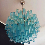 Дизайнерская люстра Blue Lagoon glass бирюзовое стекло  варинант исполнения - 3 | Loft Concept в Санкт-петербурге