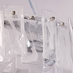 Люстра круглая с подвесными прямоугольными пластинами из стекла Glacier Panels варинант исполнения - 4 | Loft Concept в Санкт-петербурге