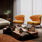 Дизайнерский журнальный стол волнистой формы Nyxacad варинант исполнения - 4 | Loft Concept в Санкт-петербурге