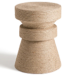 Приставной стол с отделкой из джута Juti D35 см варинант исполнения - 1 | Loft Concept в Санкт-петербурге