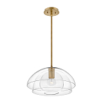 Подвесной светильник с прозрачным двойным стеклянным плафоном в форме купола и внутренней сферой Hinkley варинант исполнения - 10 | Loft Concept в Санкт-петербурге