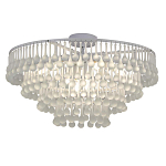 Люстра подвесная круглая с молочными стеклянными подвесками в форме капель Droplet Chandelier варинант исполнения - 2 | Loft Concept в Санкт-петербурге