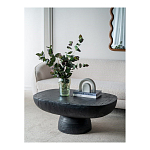 Столик кофейный черного цвета с овальной столешницей и круглым основанием Black Dalmen Table варинант исполнения - 8 | Loft Concept в Санкт-петербурге