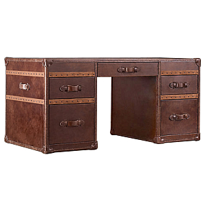 Рабочий Стол Натуральная Кожа RH Mayfair Steamer Trunk