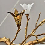 Люстра в виде золотой ветки с цветами Glass Flower Pendant Light варинант исполнения - 1 | Loft Concept в Санкт-петербурге