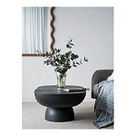 Столик кофейный черного цвета с овальной столешницей и круглым основанием Black Dalmen Table варинант исполнения - 10 | Loft Concept в Санкт-петербурге