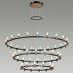 Люстра подвесная с тремя круглыми ярусами и цилиндрическими плафонами Arnaut Light варинант исполнения - 3 | Loft Concept в Санкт-петербурге