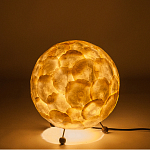 Настольная лампа из перламутра на металлическом каркасе Indonesian Egg варинант исполнения - 4 | Loft Concept в Санкт-петербурге