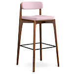 Барный стул из массива ясеня с обивкой из рогожки Elegant Ash варинант исполнения - 2 | Loft Concept в Санкт-петербурге