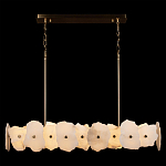 Люстра подвесная линейная с текстурированными мраморными элементами Marble square варинант исполнения - 2 | Loft Concept в Санкт-петербурге