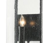 Бра с плафоном из прозрачного стекла на черном каркасе Glass Ball with Seeds варинант исполнения - 1 | Loft Concept в Санкт-петербурге