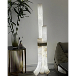 Торшер геометрический с тремя мраморными плафонами Marble Tripod варинант исполнения - 7 | Loft Concept в Санкт-петербурге