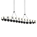 Люстра овальная с круглыми светодиодными источниками света Maxine Light варинант исполнения - 8 | Loft Concept в Санкт-петербурге