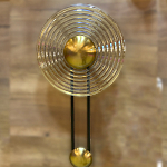 Бра с круглым рифленым плафоном янтарного цвета Savio Glass Disc Light варинант исполнения - 2 | Loft Concept в Санкт-петербурге