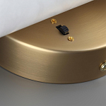 Бра с цилиндрическим плафоном из белого алебастра на круглом основании Латунь Cryptocrystalline Stone варинант исполнения - 3 | Loft Concept в Санкт-петербурге