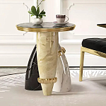 Дизайнерский журнальный стол круглый на 3-х фигурных ножках Cuzadit варинант исполнения - 2 | Loft Concept в Санкт-петербурге