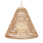 Подвесной светильник в форме колокола из деревянных бусин Wooden Beads варинант исполнения - 3 | Loft Concept в Санкт-петербурге