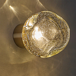 Бра с круглым плафоном из прозрачного стекла с пузырьками воздуха Effervia  варинант исполнения - 11 | Loft Concept в Санкт-петербурге