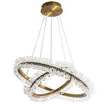 Люстра два кольца с хрустальным декором Rowan Crystal Ring Horizontal Brass Chandelier варинант исполнения - 2 | Loft Concept в Санкт-петербурге