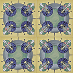 Плитка дизайнерская с узором Экипаж варинант исполнения - 2 | Loft Concept в Санкт-петербурге