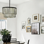 Люстра круглая с подвесками из натурального перламутра Nacre варинант исполнения - 3 | Loft Concept в Санкт-петербурге