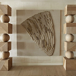 Декор настенный в Эко стиле рафия Malibu wall panel варинант исполнения - 2 | Loft Concept в Санкт-петербурге