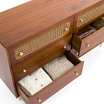 Комод с 6-ю ящиками с декором из ротанга Degarmo Chest of Drawers варинант исполнения - 3 | Loft Concept в Санкт-петербурге