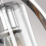 Бра цвета хром с круглой рамой и цилиндрическим прозрачным стеклянным плафоном на прямоугольном основании Feiss варинант исполнения - 5 | Loft Concept в Санкт-петербурге