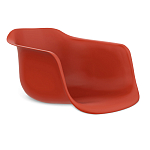 Стул пластиковый красного цвета на колесиках с подъемно-поворотным механизмом Eames Red варинант исполнения - 2 | Loft Concept в Санкт-петербурге