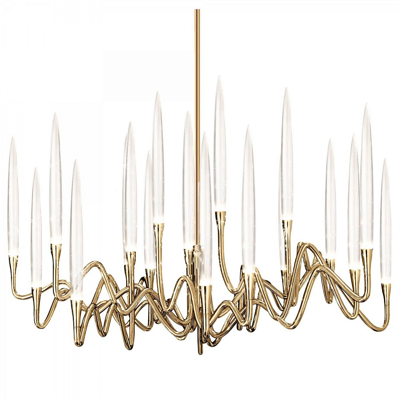 Люстра Il Pezzo 3 Round Chandelier Brass and Crystals Золотой в Санкт-петербурге | Loft Concept 