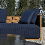 Дизайнерский уличный диван из массива дерева с плетеной спинкой PALINFRASCA Sofa варинант исполнения - 24 | Loft Concept в Санкт-петербурге