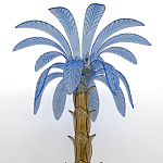 Торшер Glass Decorated Palm Floor Lamp Blue Листья Пальмы  варинант исполнения - 4 | Loft Concept в Санкт-петербурге
