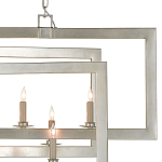 Люстра серебряная из пересекающихся прямоугольных элементов Intersecting Rectangles варинант исполнения - 1 | Loft Concept в Санкт-петербурге