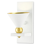 Бра с бело-золотыми плафоном в форме конуса Light Source варинант исполнения - 4 | Loft Concept в Санкт-петербурге