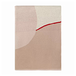 Плед из хлопка бежевого цвета с абстрактным принтом Elysian Flow Peach варинант исполнения - 2 | Loft Concept в Санкт-петербурге