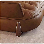 Диван кожаный с каркасом из массива дерева Medieval Furniture варинант исполнения - 3 | Loft Concept в Санкт-петербурге