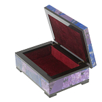 Шкатулка из натурального камня лазурит и чароит Stone Casket варинант исполнения - 3 | Loft Concept в Санкт-петербурге