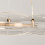 Люстра с прозрачным волнистым плафоном в форме цветка Ethereal Bloom варинант исполнения - 9 | Loft Concept в Санкт-петербурге