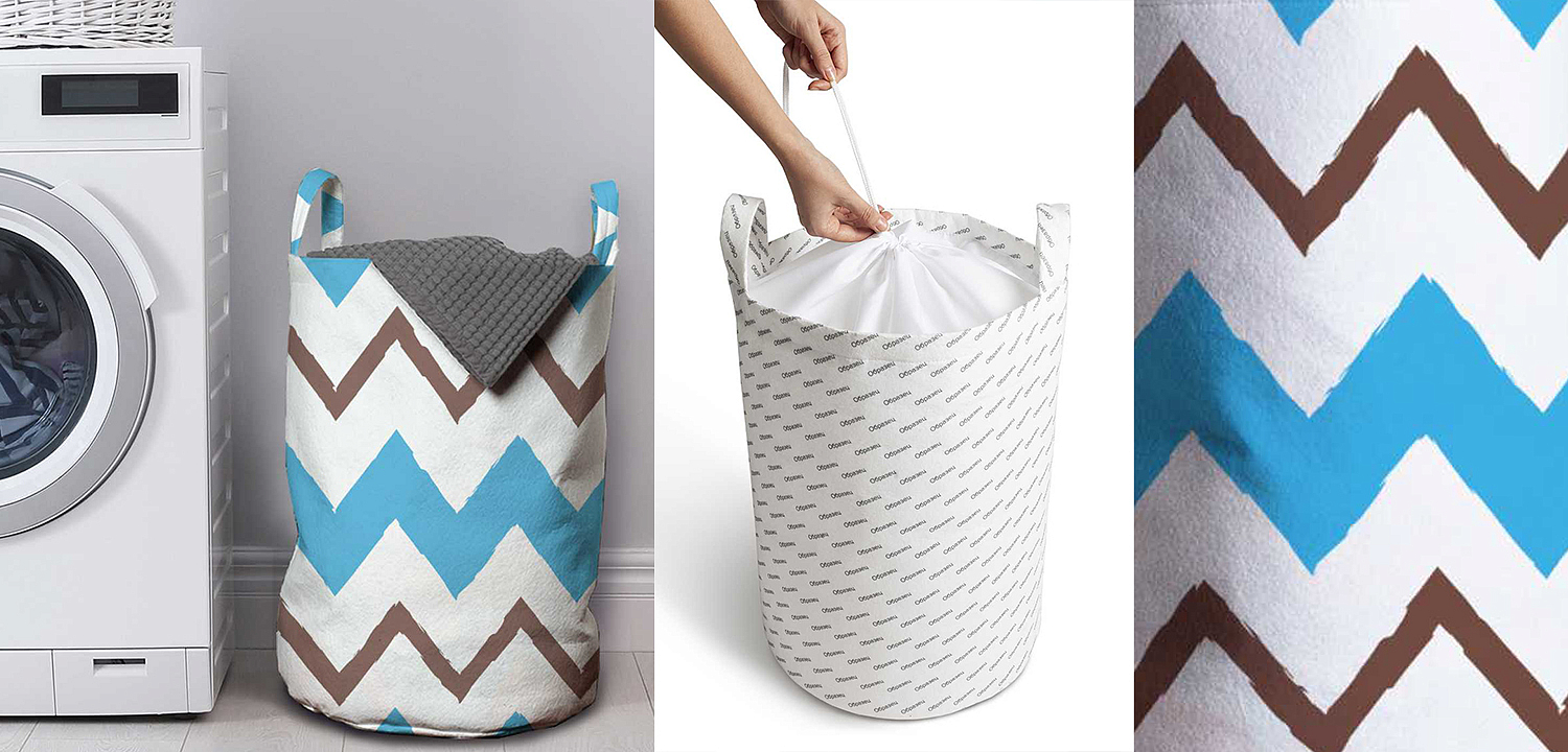 Корзина Blue Zigzag Basket Корзина Blue Zigzag Basket - Loft-Concept в Санкт-петербурге
