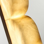 Бра с изогнутым плафоном из белого алебастра на прямоугольном основании Cryptocrystalline Stone варинант исполнения - 8 | Loft Concept в Санкт-петербурге