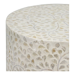 Приставной столик с рисунком из раковин устриц Bone Inlay варинант исполнения - 3 | Loft Concept в Санкт-петербурге