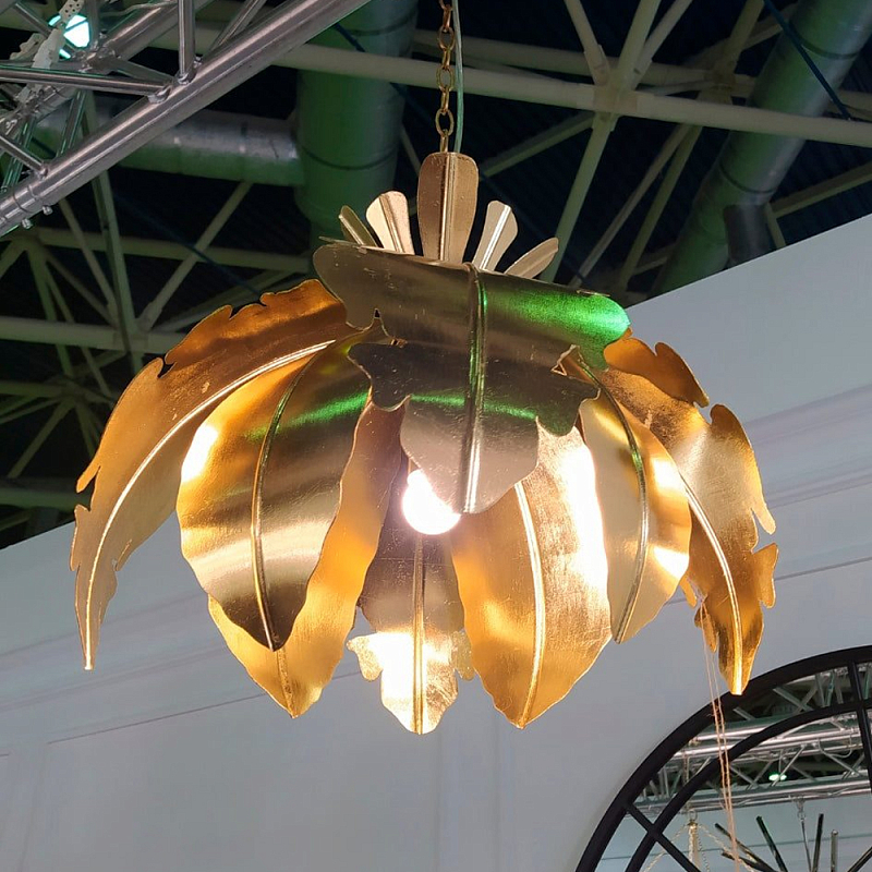 Подвесной светильник Tropical Leaves Hanging lamp Золотой в Санкт-петербурге | Loft Concept 