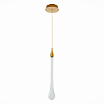 Подвесной светильник с плафоном в форме капли на золотистом каркасе Raindrop варинант исполнения - 3 | Loft Concept в Санкт-петербурге