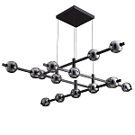 Люстра подвесная черная в сочетании с серыми стеклянными плафонами Embodiment варинант исполнения - 1 | Loft Concept в Санкт-петербурге