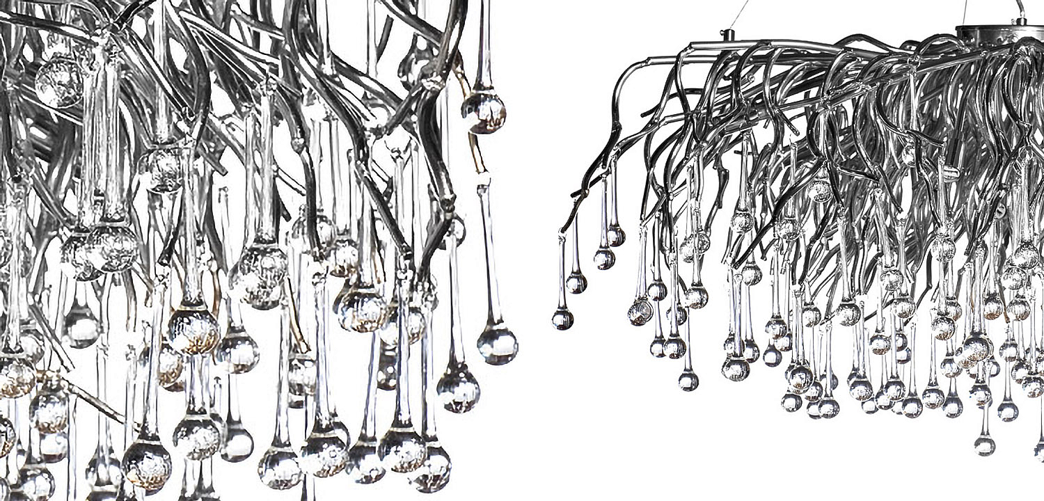 Люстра Droplet Chrome Chandelier 120 Люстра Droplet Chrome Chandelier 120 - Loft-Concept в Санкт-петербурге