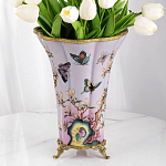 Декоративная ваза из фарфора с бронзовыми вставками Eden Garden варинант исполнения - 7 | Loft Concept в Санкт-петербурге