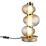 Настольная лампа с 3-мя рифлеными стеклянными шарами Marcelh Light варинант исполнения - 2 | Loft Concept в Санкт-петербурге