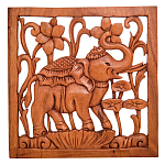 Панно из дерева слов и цветы Panel With Animals варинант исполнения - 1 | Loft Concept в Санкт-петербурге